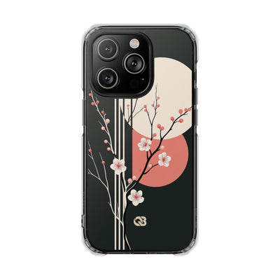 Black Impact MagSafe Phone Case for iPhone - Kyoto Midnight Blossom