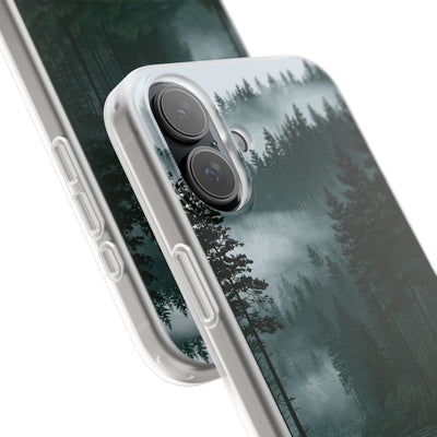 Green Lite Phone Case for iPhone - Misty Evergreen Mirror