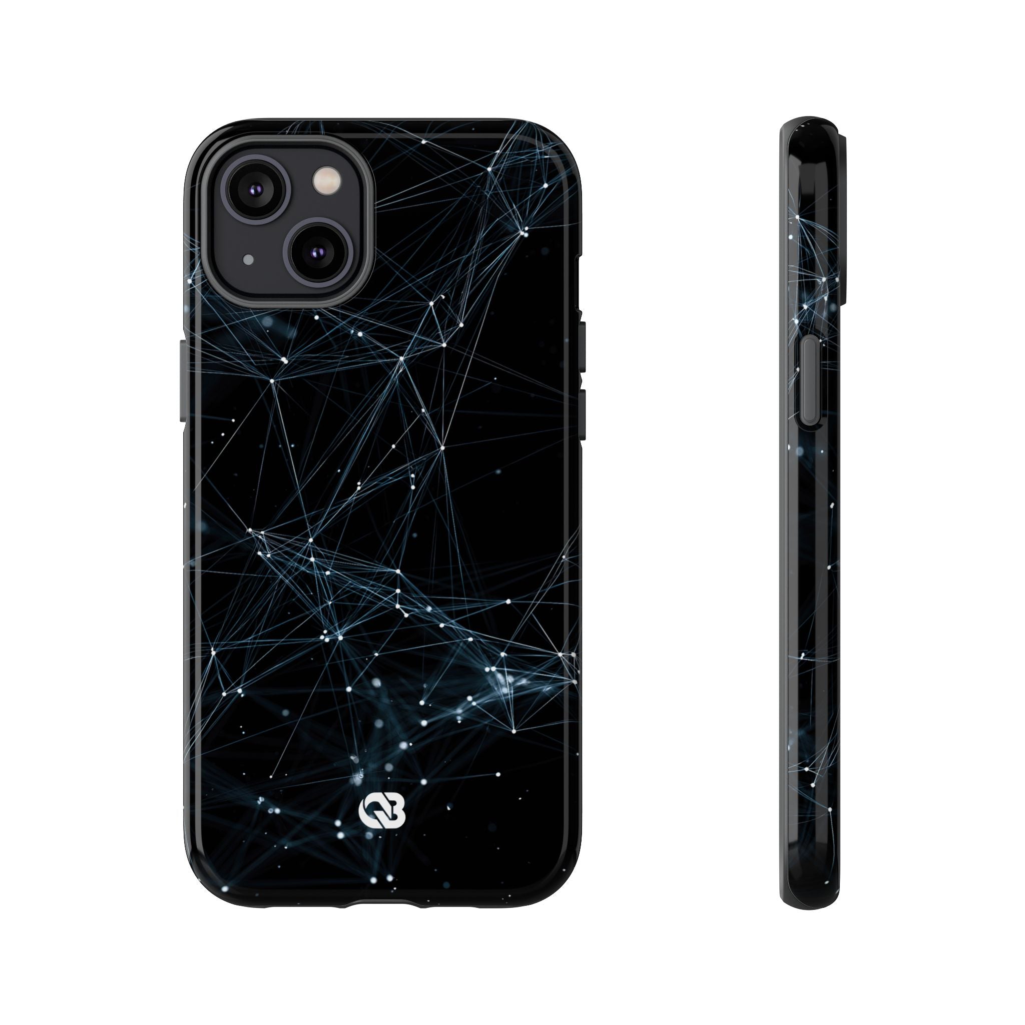 Black Tough Phone Case for iPhone - Arctic Neural Mesh