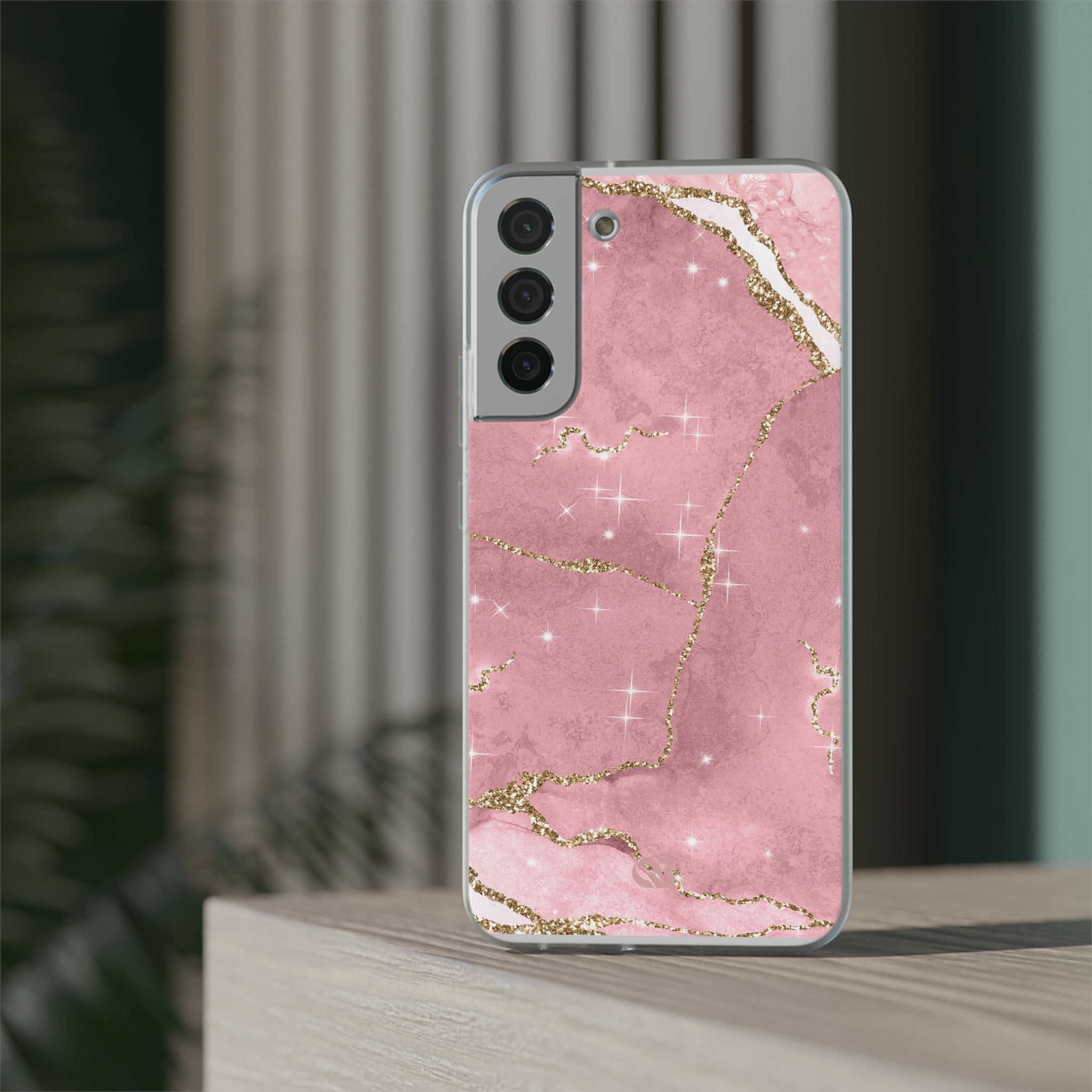 Rose Sparkle Marble · Soft Phone Case for Samsung