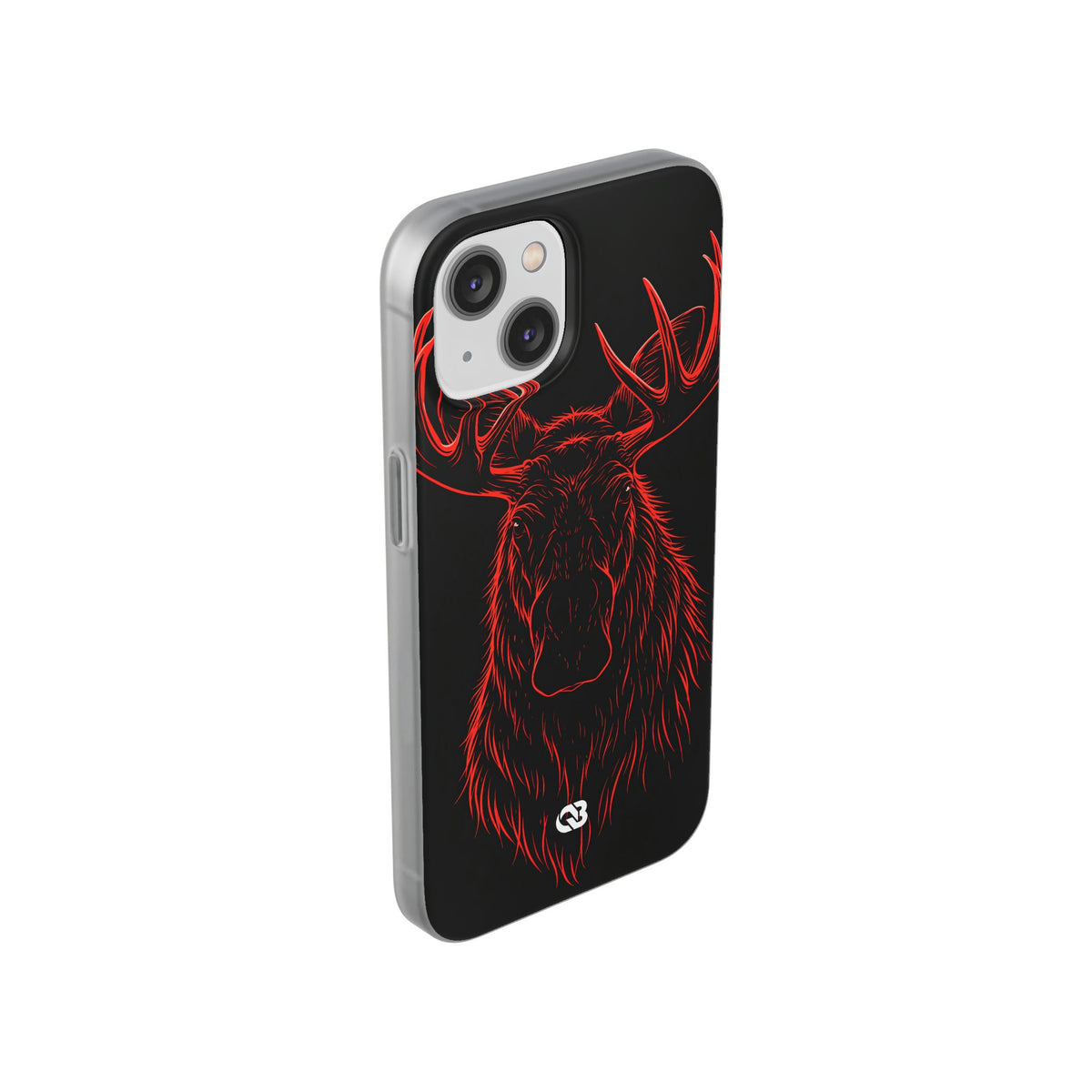 Nordic Moose Contour · Lite Phone Case for iPhone ·  Red