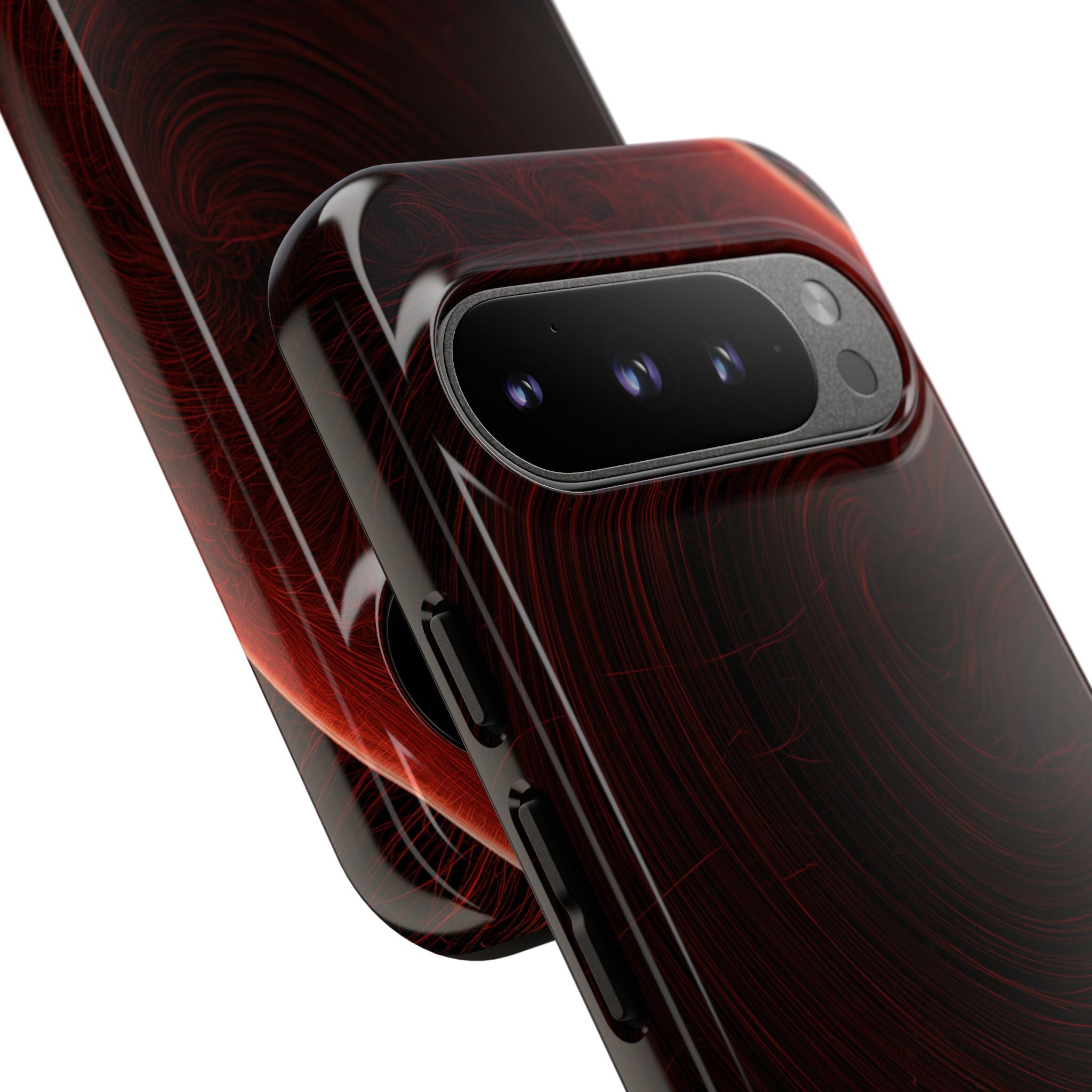 Red Tough Phone Case for Google Pixel - Crimson Flare Flux