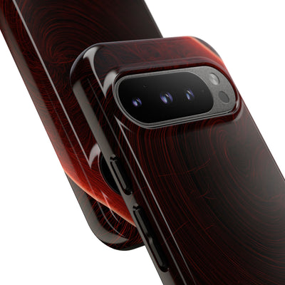 Red Tough Phone Case for Google Pixel - Crimson Flare Flux