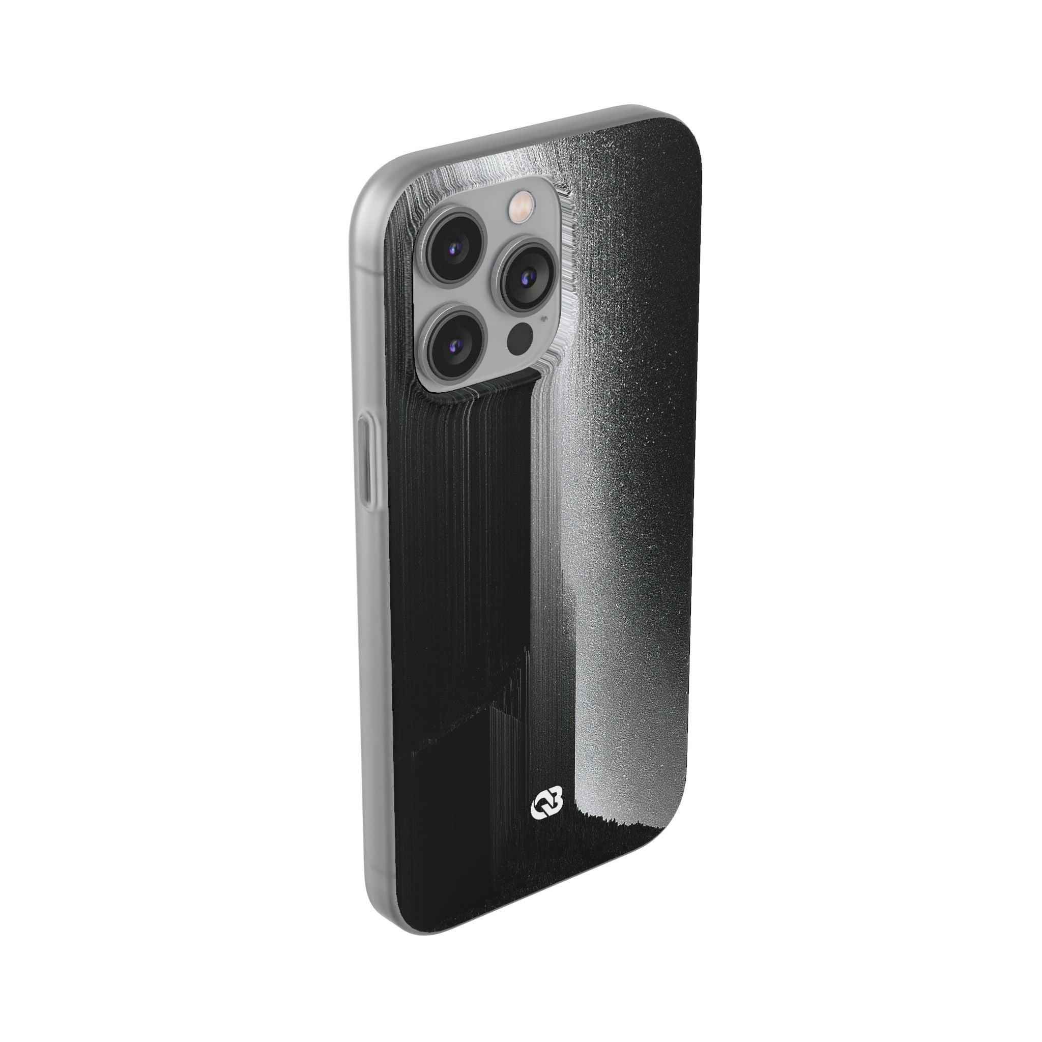 Black Lite Phone Case for iPhone - Brutalist Pixel Monolith