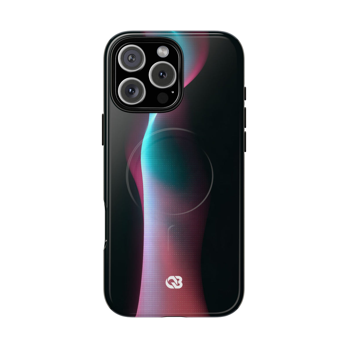 Neon Pixel Flow · Tough 2.0 Magnetic Phone Case for iPhone · Black