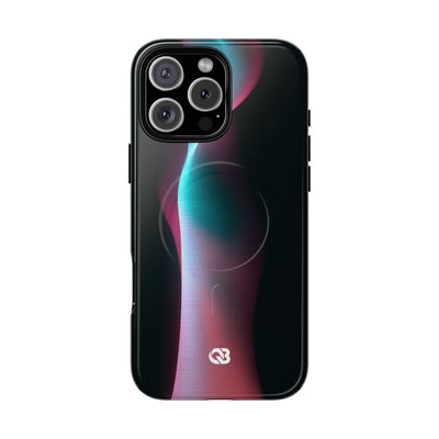 Neon Pixel Flow · Tough 2.0 Magnetic Phone Case for iPhone · Black