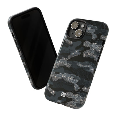 Glitter Shadow Camo · Tough Phone Case for iPhone · Black