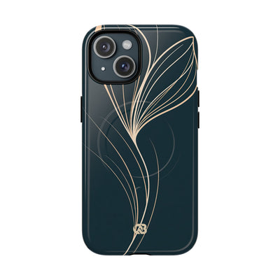 Teal Tough 2.0 Magsafe Phone Case for iPhone - Sandstone Silk Flora