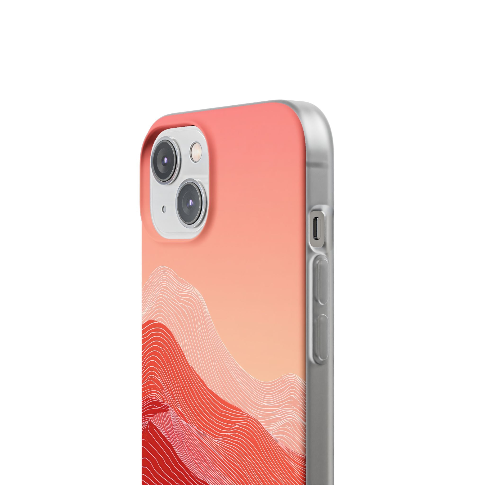 Red Lite Phone Case for iPhone - Crimson Ridge Contour