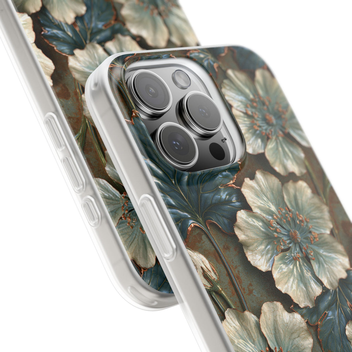 Gilded Blossom Reverie · Lite Phone Case for iPhone ·  Teal