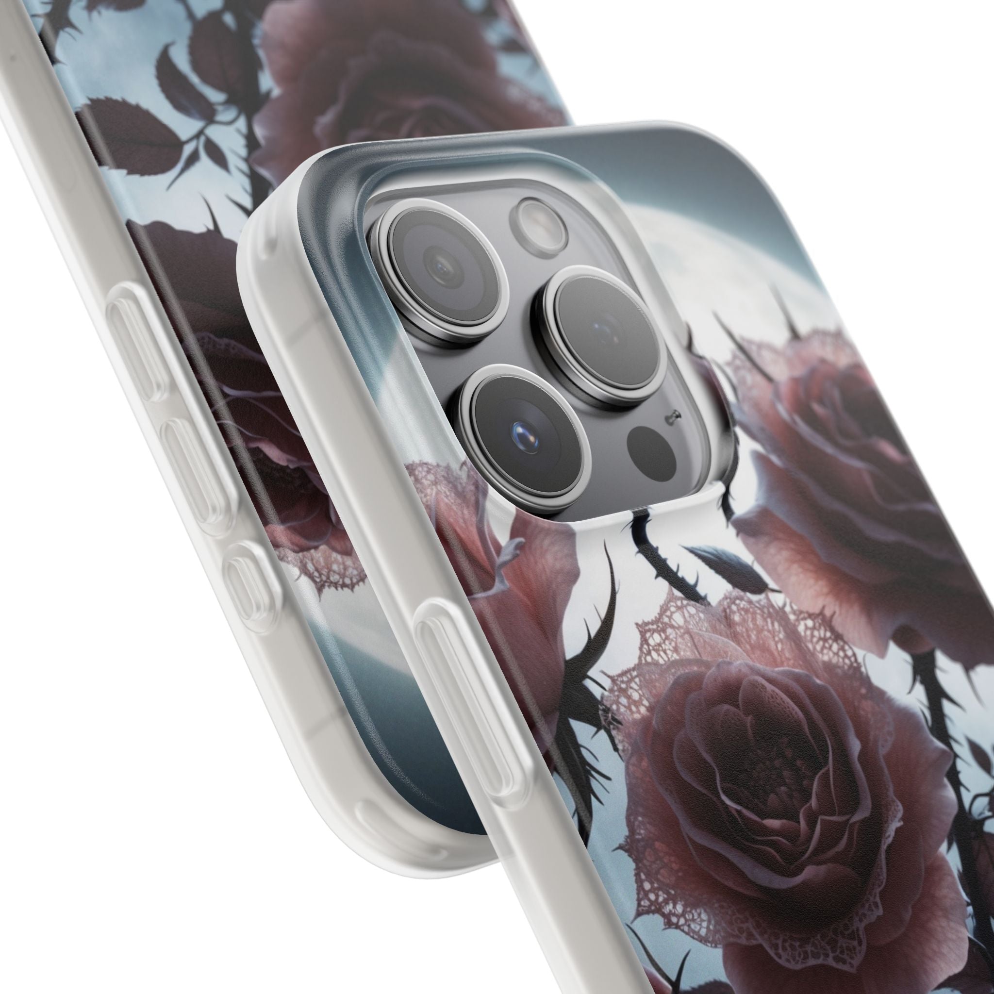 Lunar Lace Petals · Soft Coque de téléphone pour iPhone