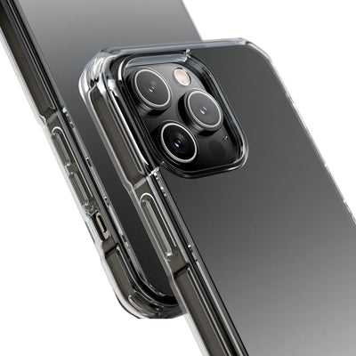 Noir Ombre Fade · Clear Impact Magnetic Phone Case for iPhone ·  Black