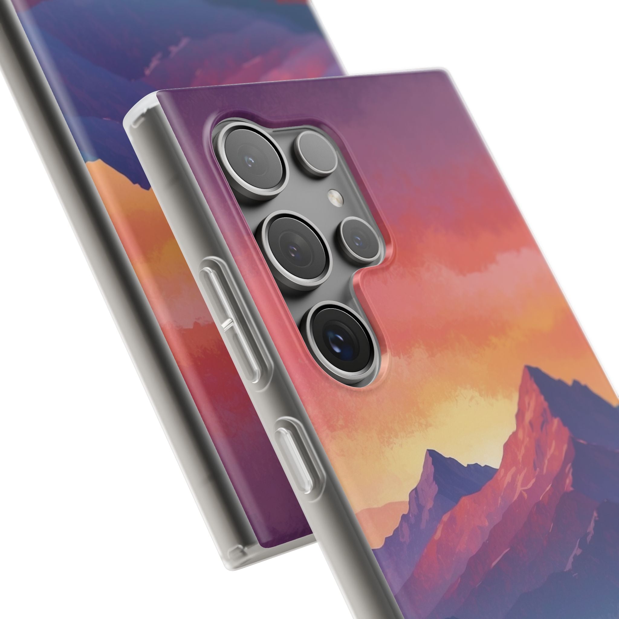 Crimson Mountain Dusk · Soft Handyhülle für Samsung