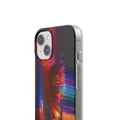 Black Lite Phone Case for iPhone - Cyber Optic Streak