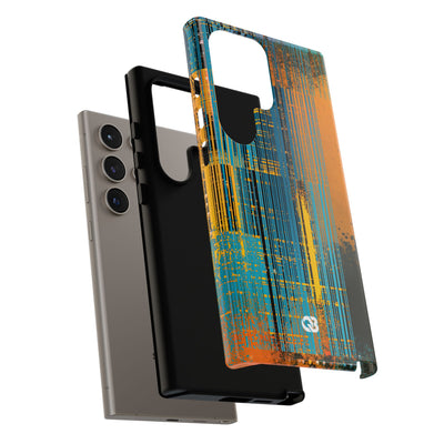 Cyber Glitch Stream · Tough Phone Case for Samsung · Teal