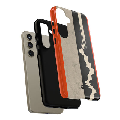 Orange Tough Phone Case for Samsung - Orange Monolith Rift