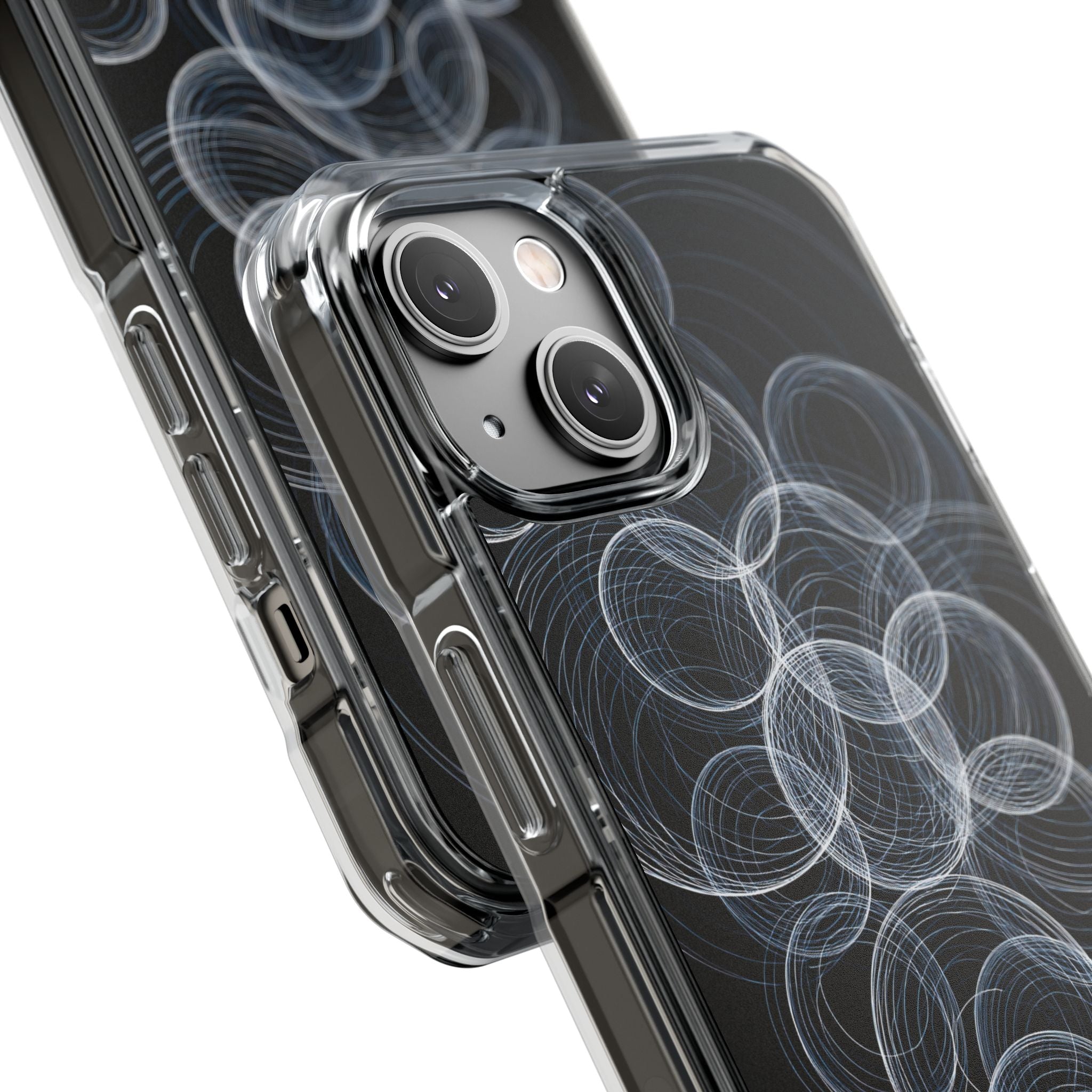 Black Impact MagSafe Phone Case for iPhone - Frosted Ring Matrix
