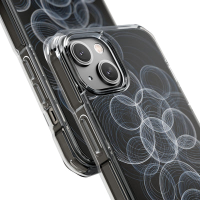 Black Impact MagSafe Phone Case for iPhone - Frosted Ring Matrix