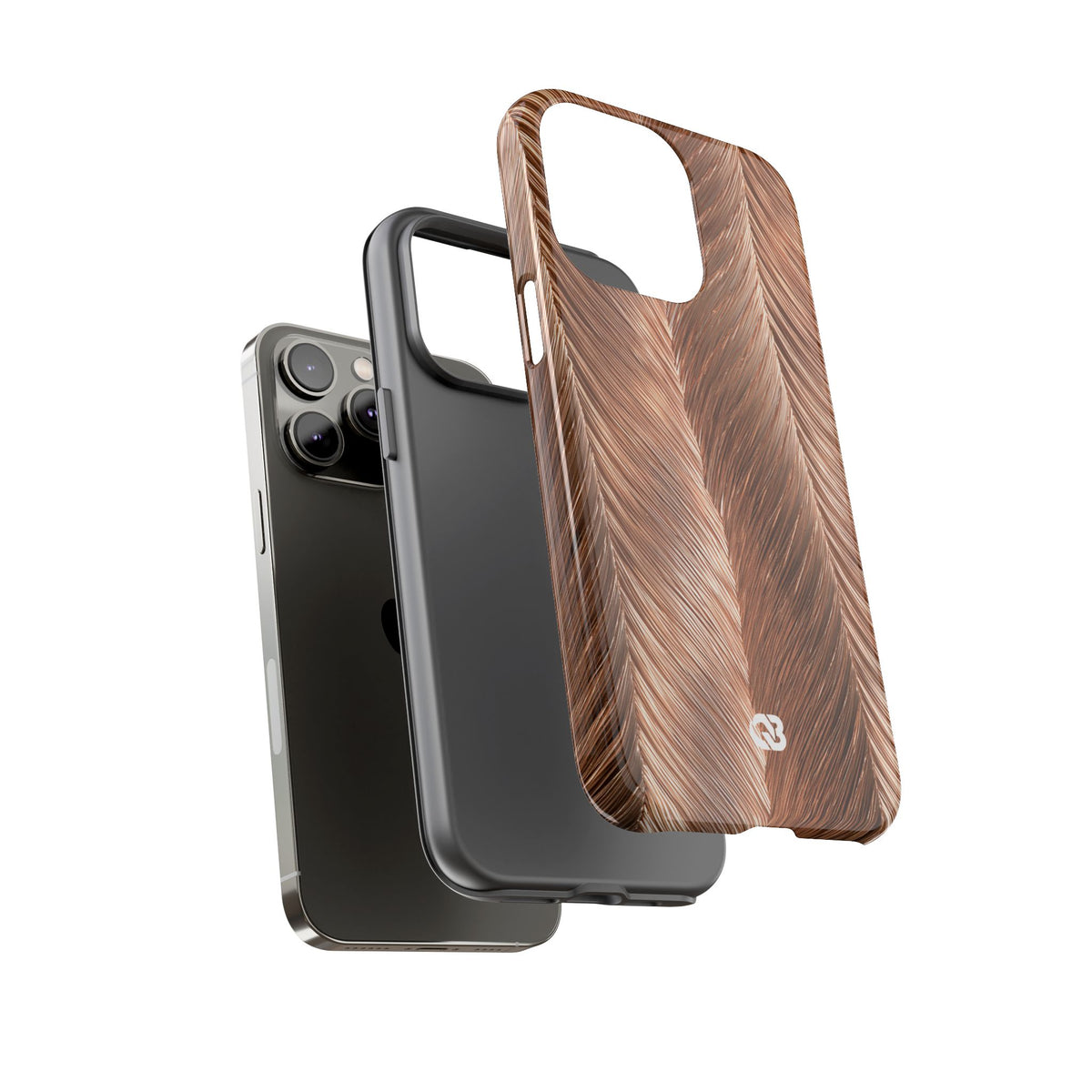 Rose Gold Weave · Tough Phone Case for iPhone · Brown