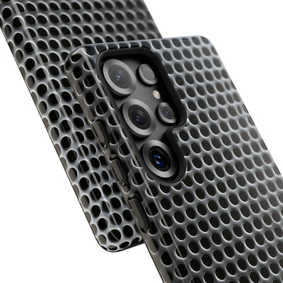 Silver Tough Phone Case for Samsung - Brutalist Steel Mesh
