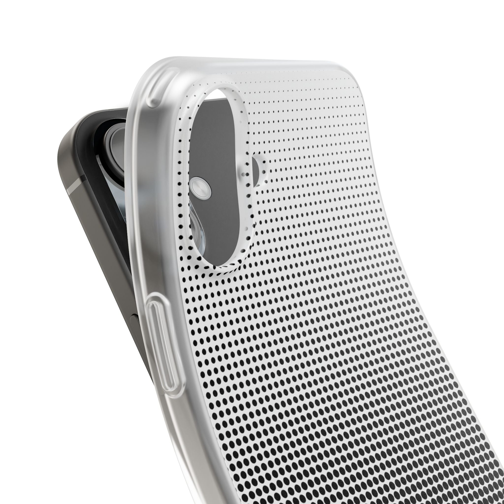 Black Lite Phone Case for iPhone - Obsidian Halftone Flux