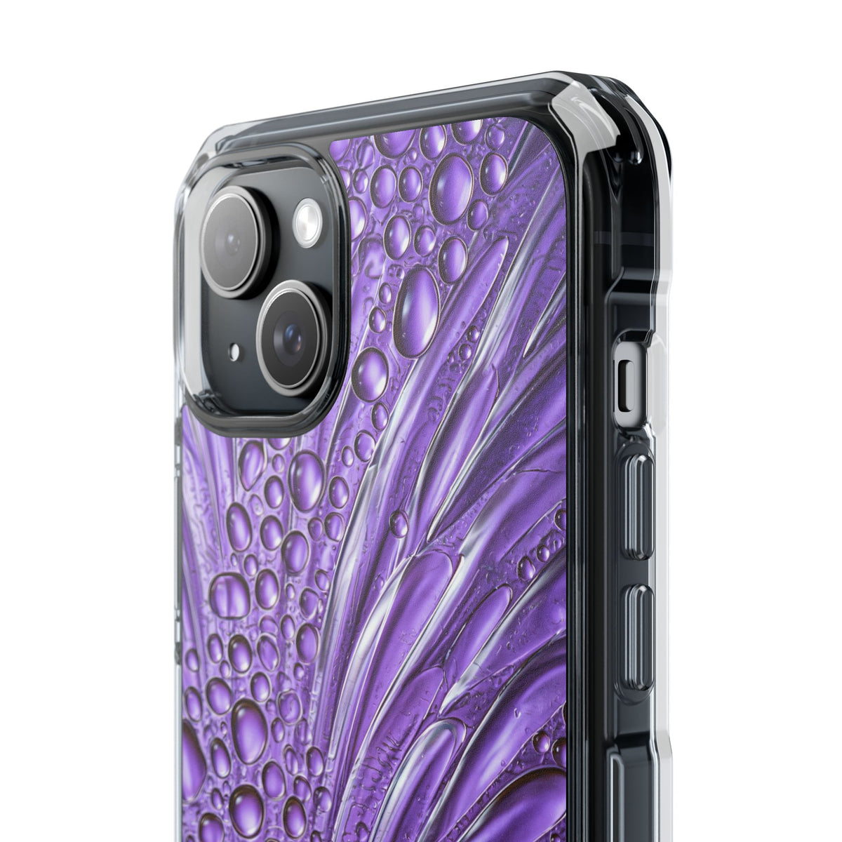 Violet Liquid Gel · Clear Impact Magnetic Phone Case for iPhone · Purple