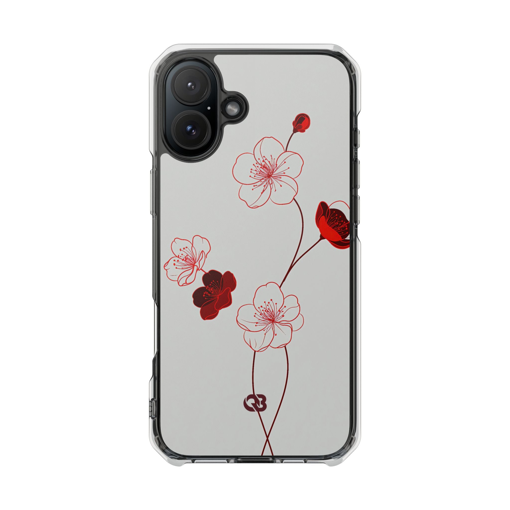 Red Impact MagSafe Phone Case for iPhone - Kyoto Ember Bloom