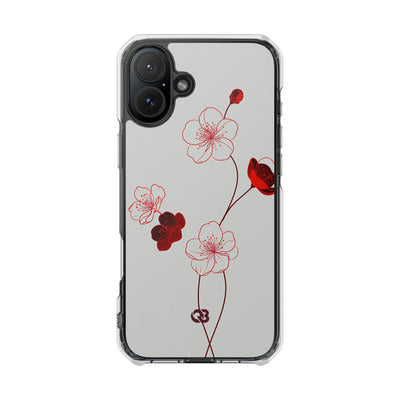 Red Impact MagSafe Phone Case for iPhone - Kyoto Ember Bloom