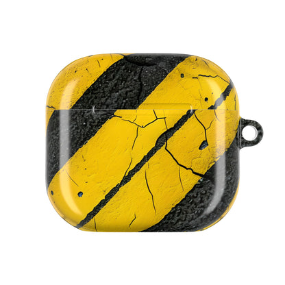 Yellow Stripes Distress - AirPods Case