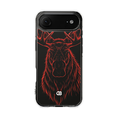 Crimson Horizon Moose · Impact Magnetic Phone Case for iPhone ·  Black