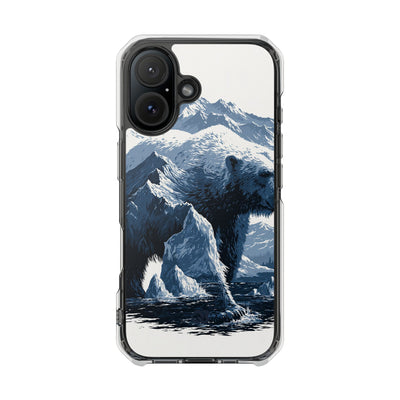 Fjord Summit Bear · Clear Impact Magnetic Phone Case for iPhone · Blue