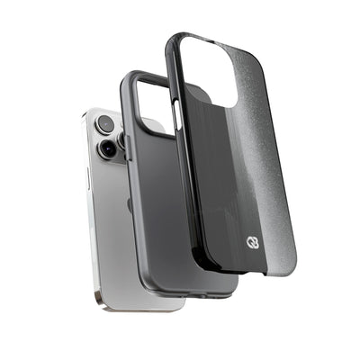 Black Tough Phone Case for iPhone - Brutalist Pixel Monolith