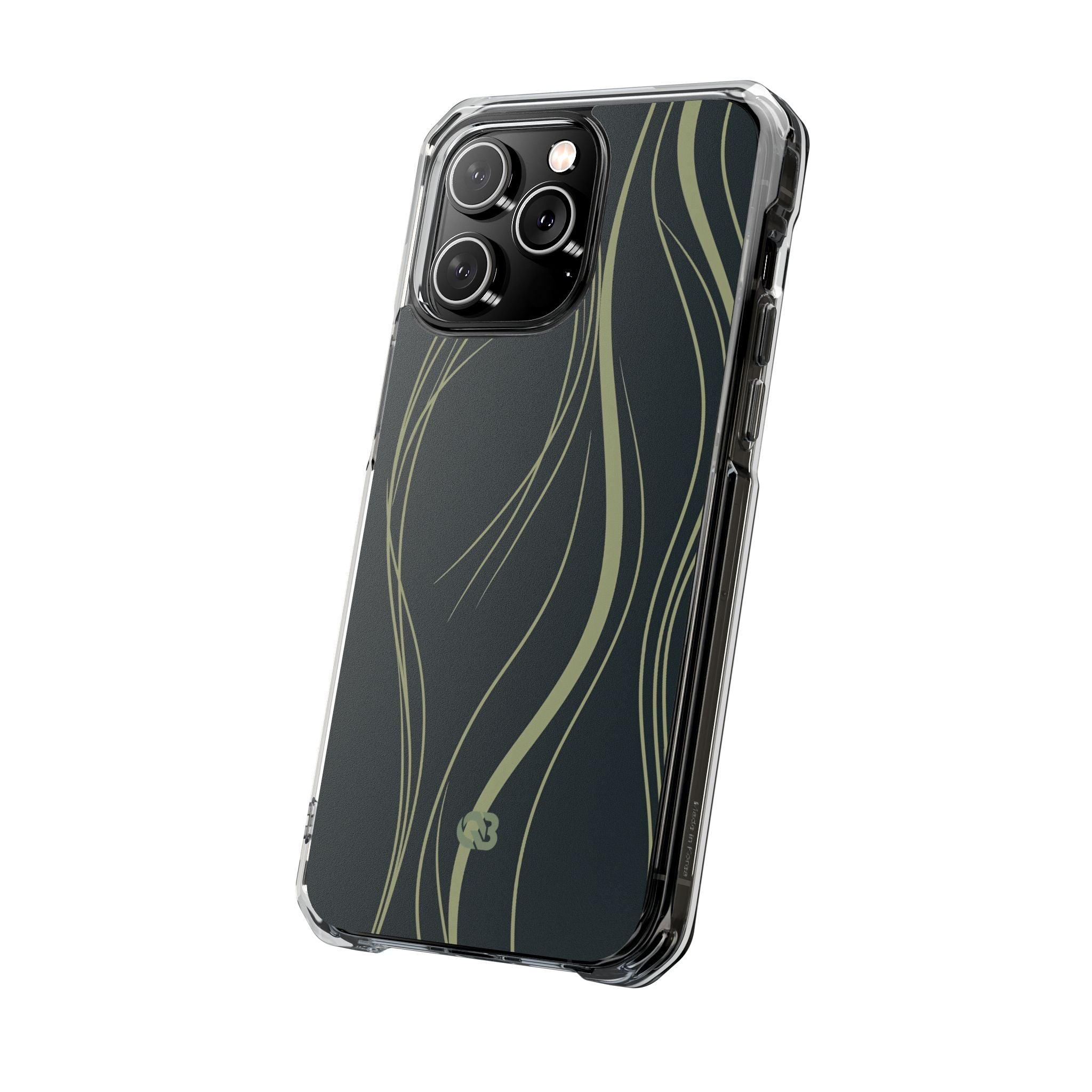 Green Impact MagSafe Phone Case for iPhone - Obsidian Sage Flow
