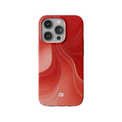 Red Lite Phone Case for iPhone - Crimson Silk Strands