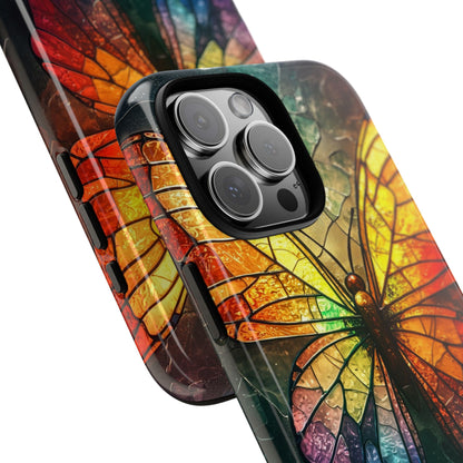 Värjätty lasi perhonen iPhone 16 Pro Max - Tough suojakotelo