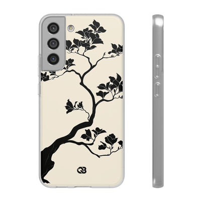 Beige Lite Phone Case for Samsung - Obsidian Bonsai Silhouette