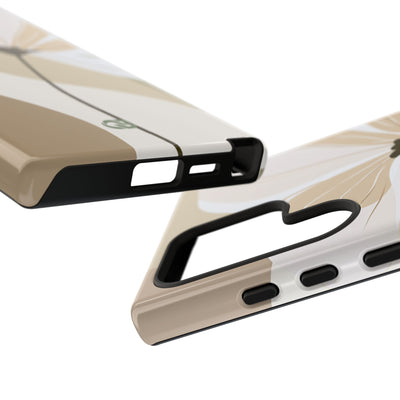Beige Tough Phone Case for Samsung - Sage Linen Magnolia