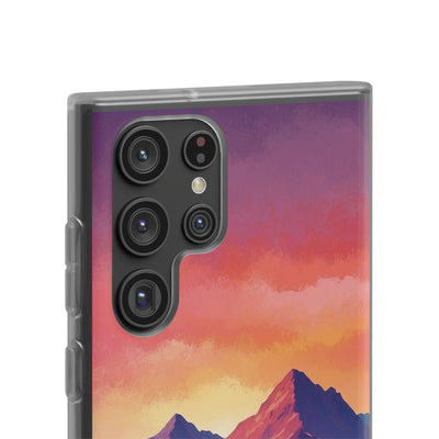 Crimson Mountain Dusk · Soft Handyhülle für Samsung