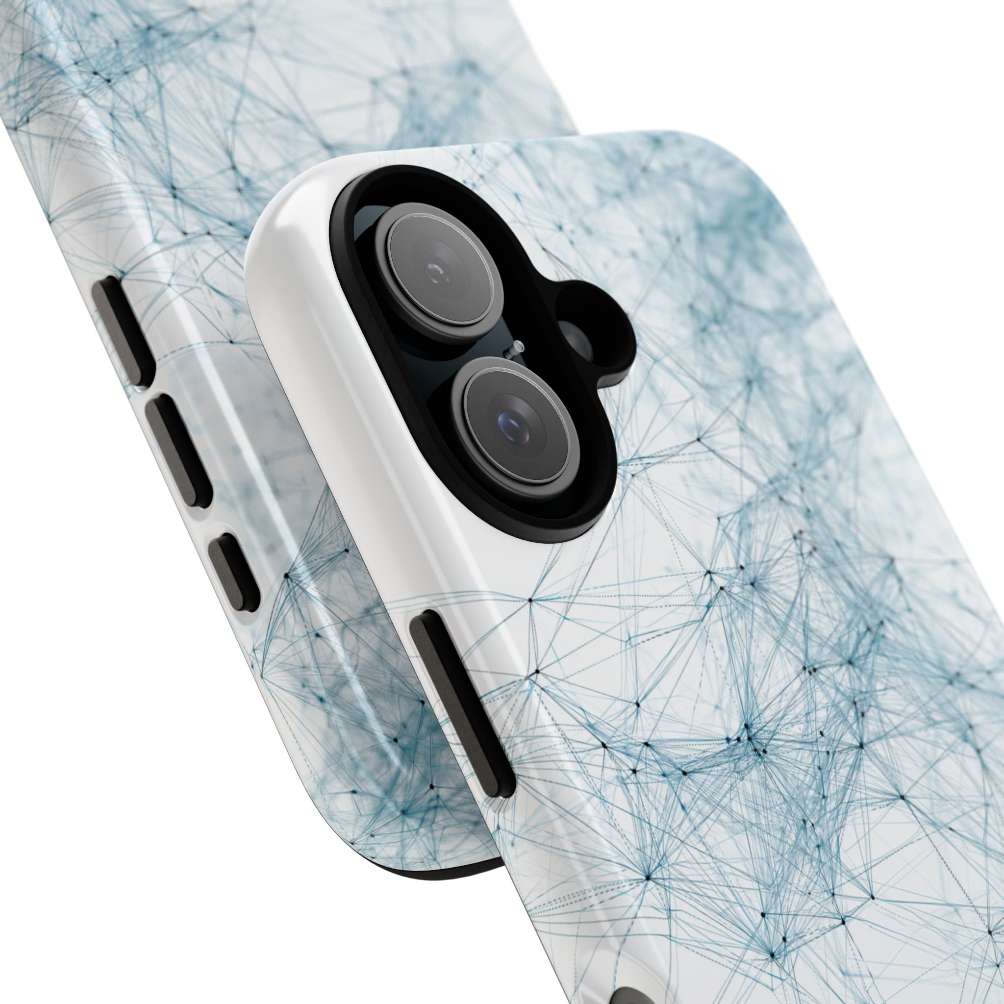 Blue Tough Phone Case for iPhone - Glacial Neural Web