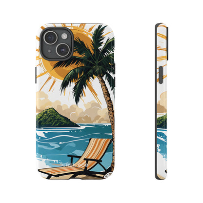 Sunny Palm Breeze iPhone 15 Plus Case - Tough