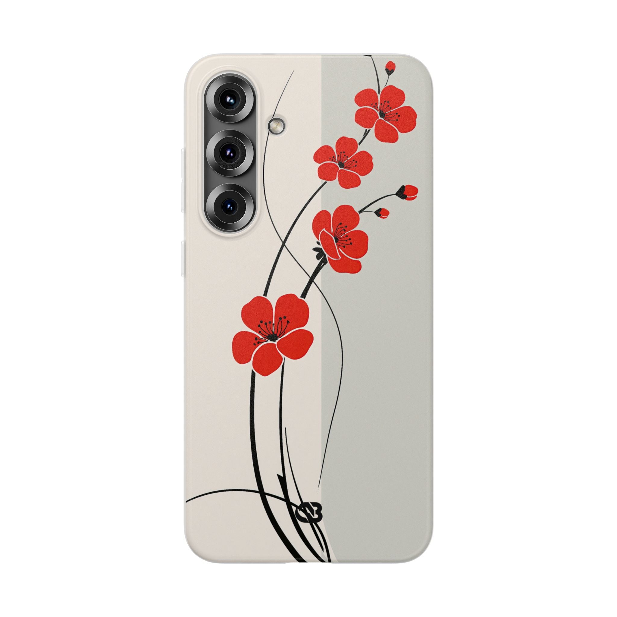 Beige Lite Phone Case for Samsung - Scarlet Ink Petals