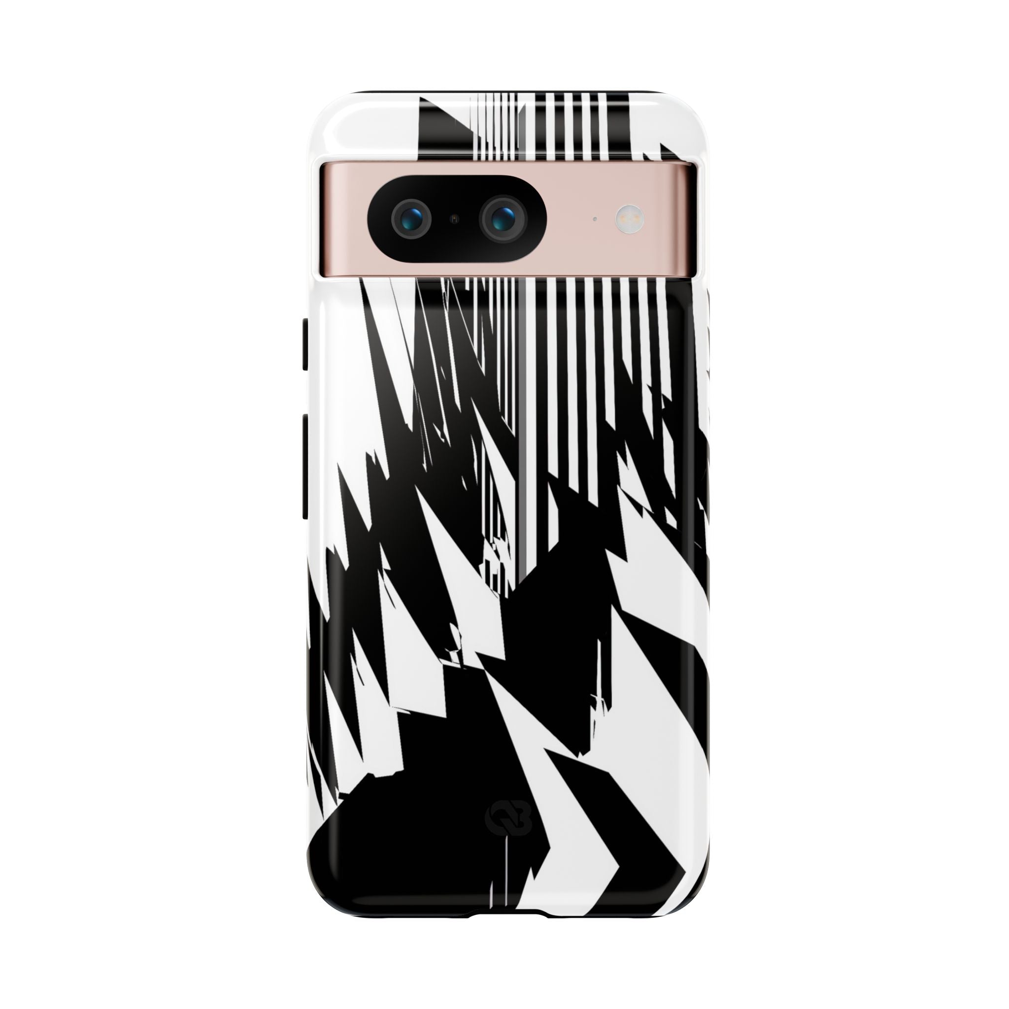White Tough Phone Case for Google Pixel - Shattered Vector Spire