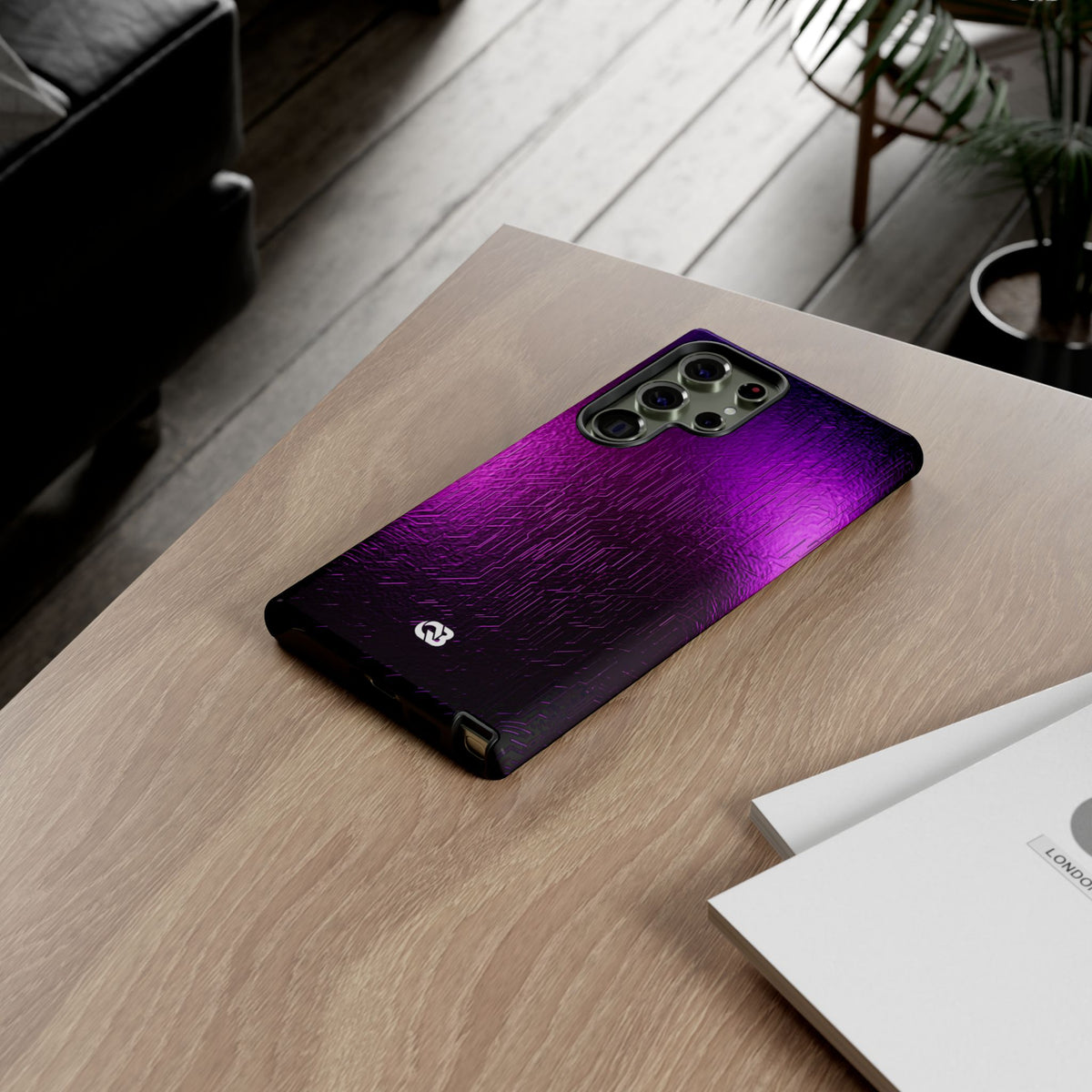 Violet Cyber Circuit · Tough Phone Case for Samsung · Purple
