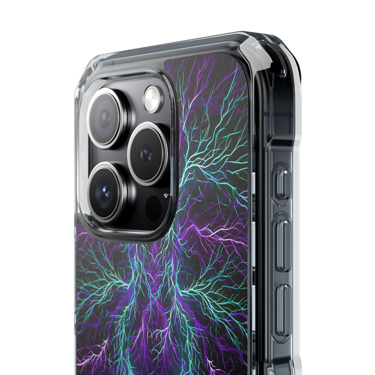 Electric Plasma Arbor · Clear Impact Magnetic Phone Case for iPhone · Purple