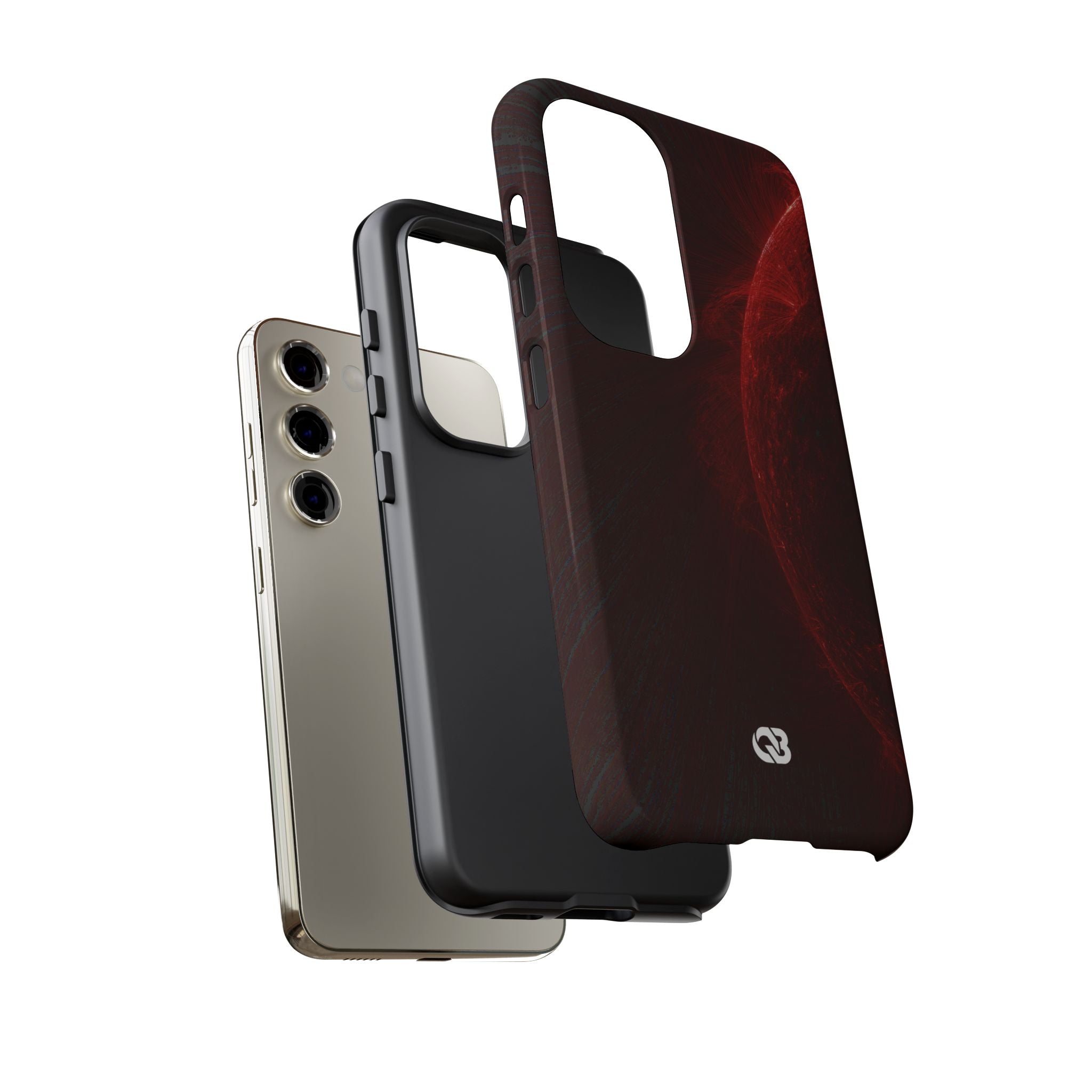 Red Tough Phone Case for Samsung - Solar Crimson Flare