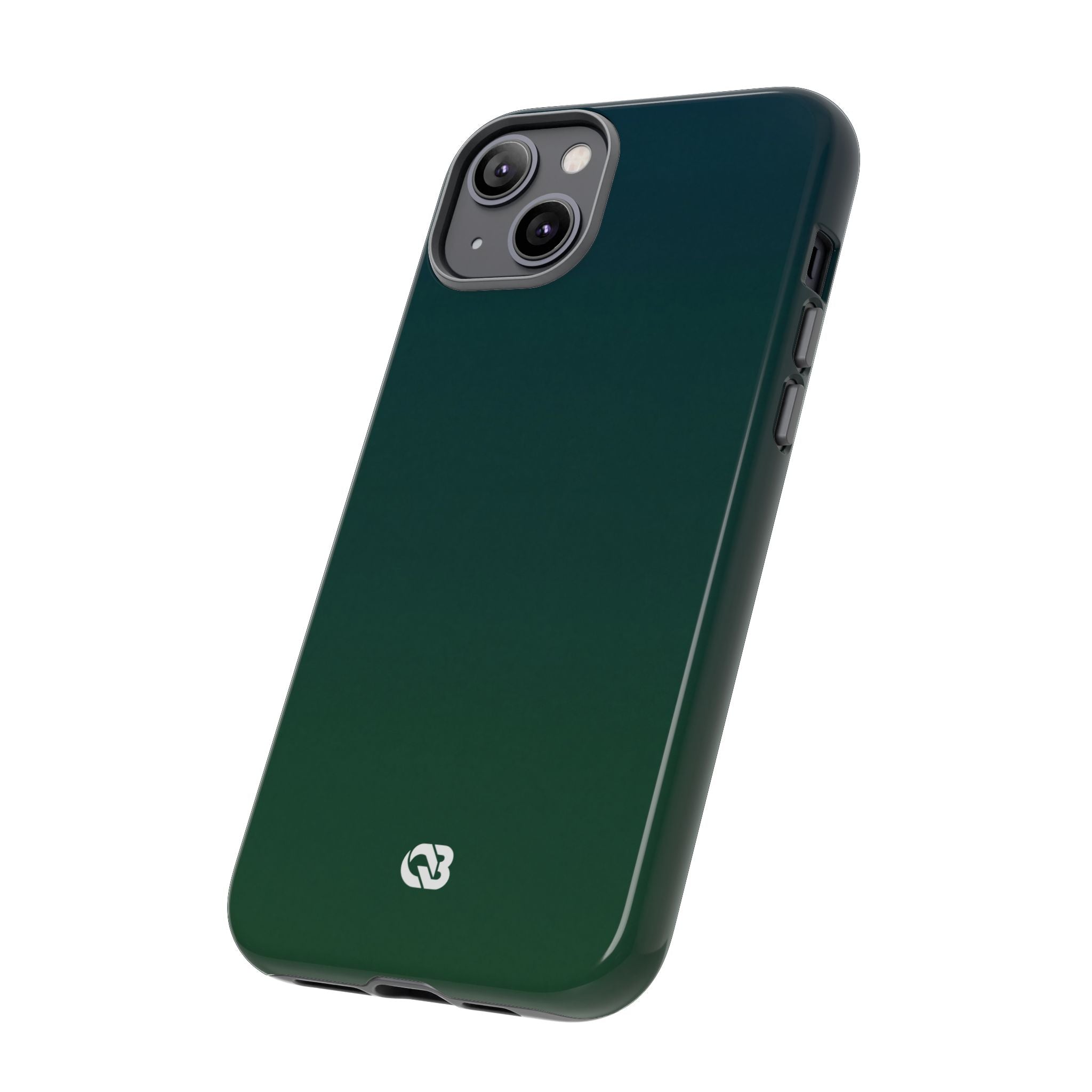 Green Tough Phone Case for iPhone - Midnight Pine Horizon