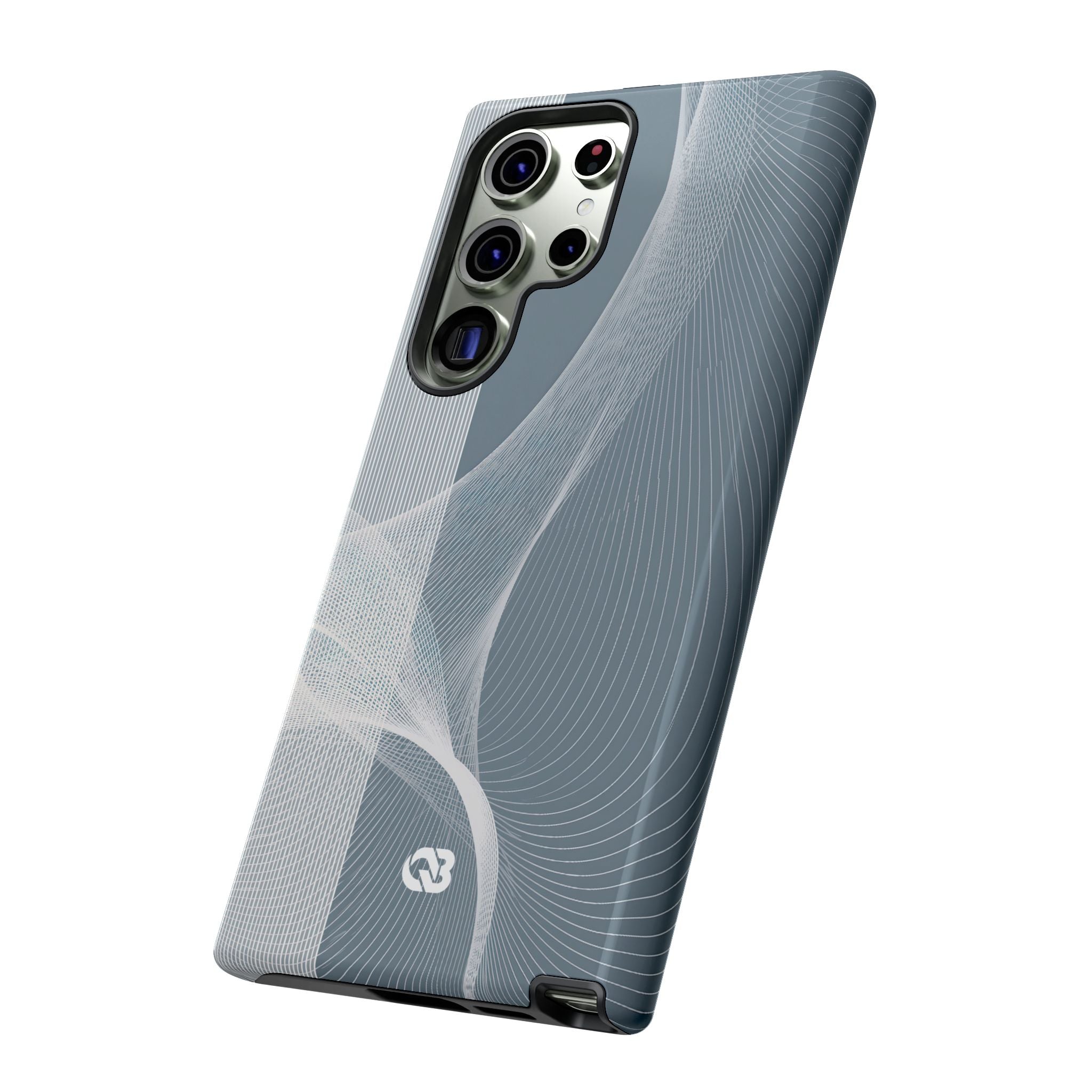 Grey Tough Phone Case for Samsung - Slate Mesh Horizon