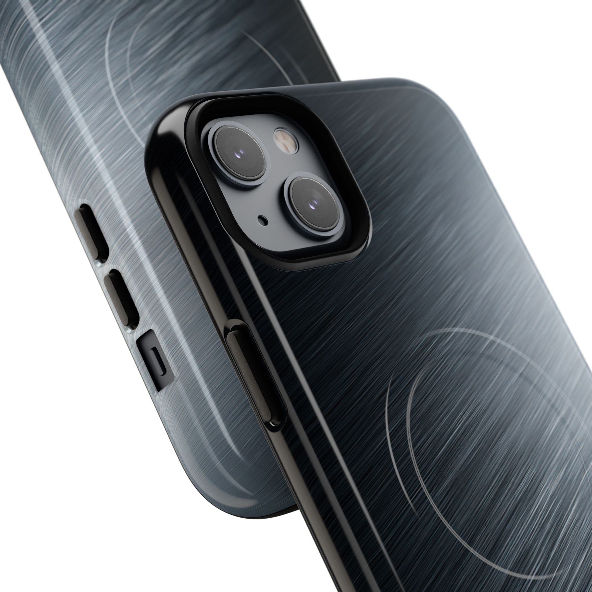 Grey Tough 2.0 Magsafe Phone Case for iPhone - Charcoal Brushed Steel