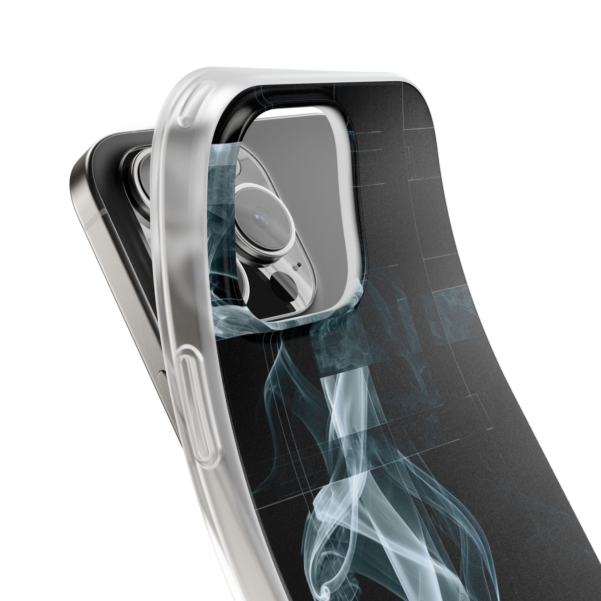 Black Lite Phone Case for iPhone - Arctic Vapor Grid