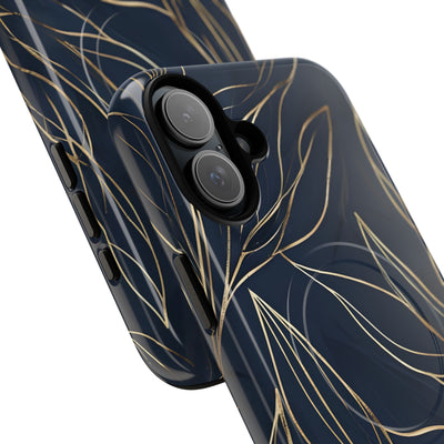 Gilded Navy Foliage · Tough+ Magsafe